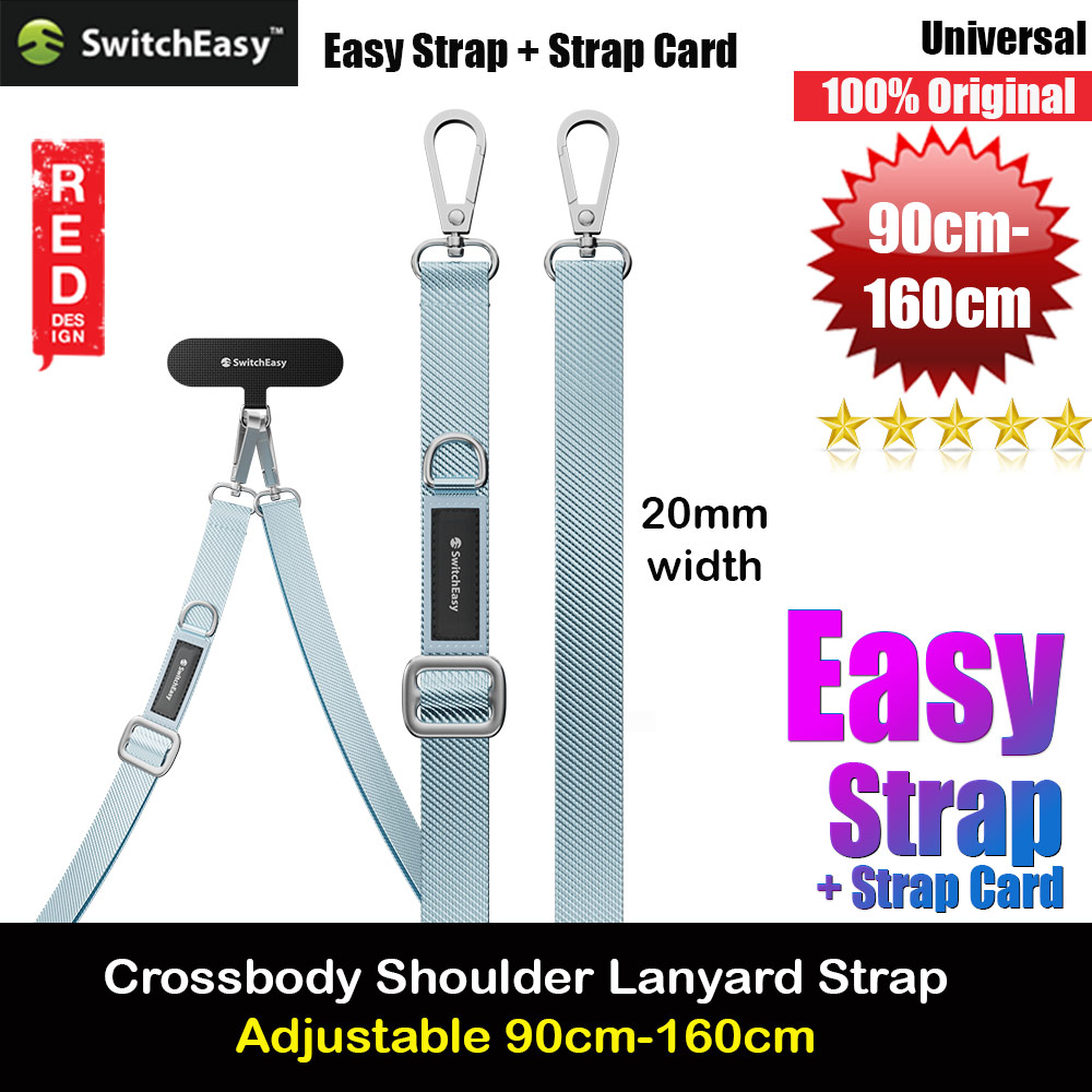 Picture of Switcheasy Easy Strap Crossbody Lanyard Shoulder Holder Card Link Adjustable Strap for any closed-bottom phone case (Aqua Marine) Red Design- Red Design Cases, Red Design Covers, iPad Cases and a wide selection of Red Design Accessories in Malaysia, Sabah, Sarawak and Singapore 