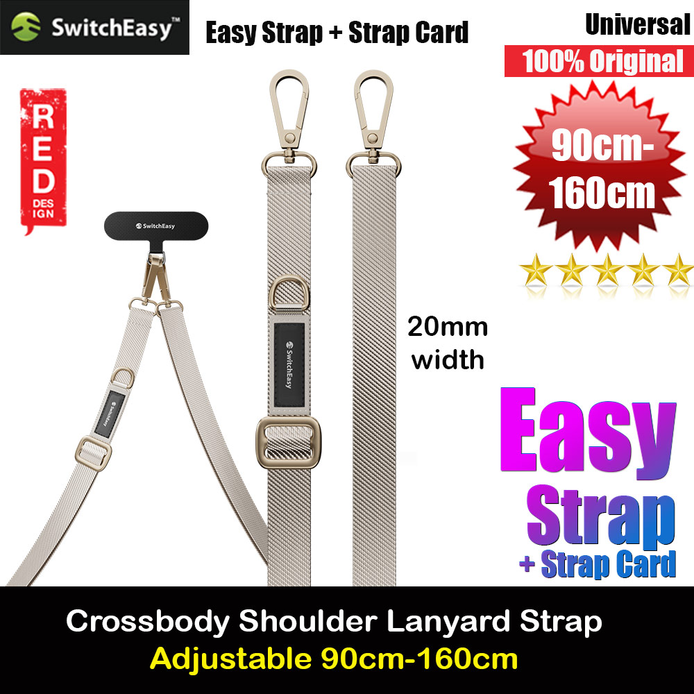 Picture of Switcheasy Easy Strap Crossbody Lanyard Shoulder Holder Card Link Adjustable Strap for any closed-bottom phone case (Ice Cream White) Red Design- Red Design Cases, Red Design Covers, iPad Cases and a wide selection of Red Design Accessories in Malaysia, Sabah, Sarawak and Singapore 