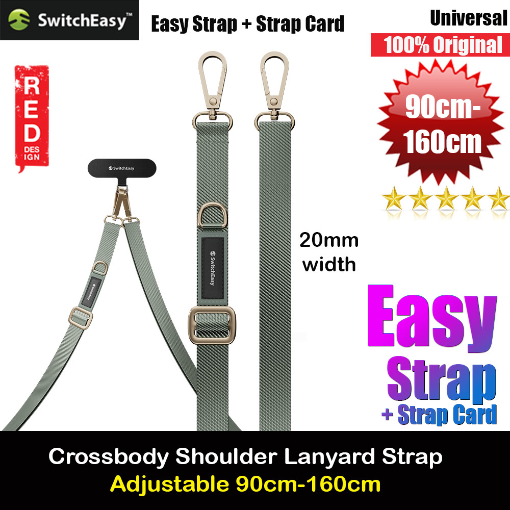 Picture of Switcheasy Easy Strap Crossbody Lanyard Shoulder Holder Card Link Adjustable Strap for any closed-bottom phone case (Sea Foam) Red Design- Red Design Cases, Red Design Covers, iPad Cases and a wide selection of Red Design Accessories in Malaysia, Sabah, Sarawak and Singapore 