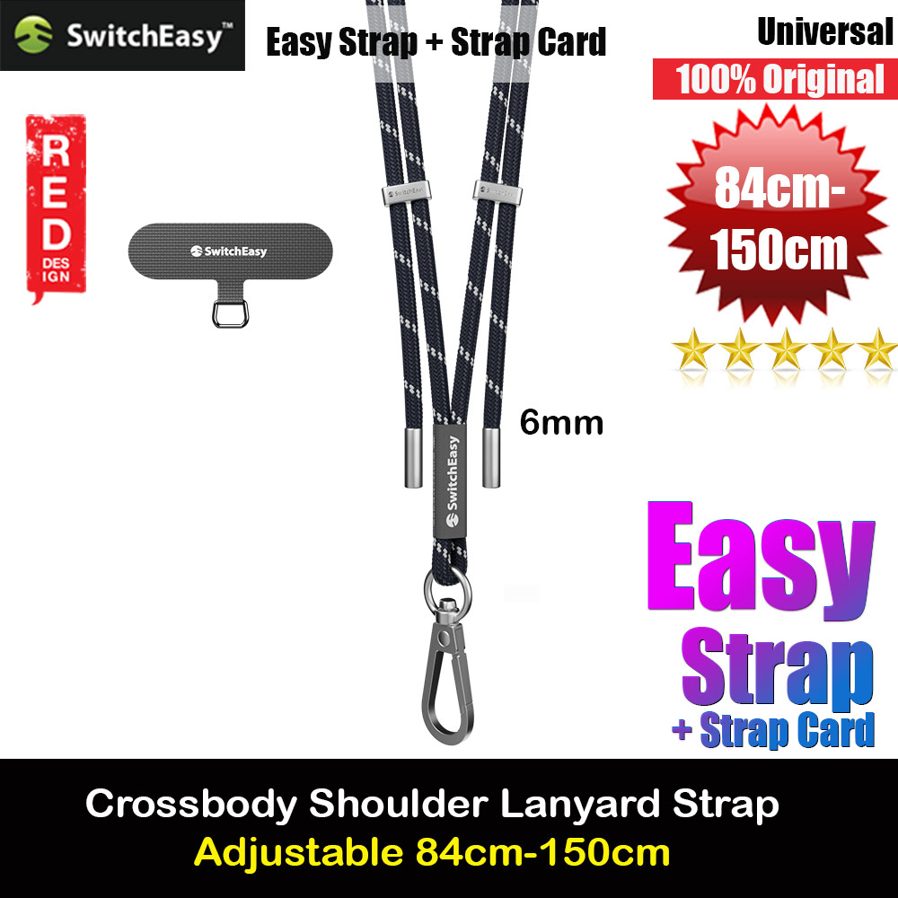 Picture of Switcheasy Easy Strap Crossbody Lanyard Shoulder Holder Card Link Adjustable Rope Strap for any closed-bottom phone case (Midnight Navy) Red Design- Red Design Cases, Red Design Covers, iPad Cases and a wide selection of Red Design Accessories in Malaysia, Sabah, Sarawak and Singapore 