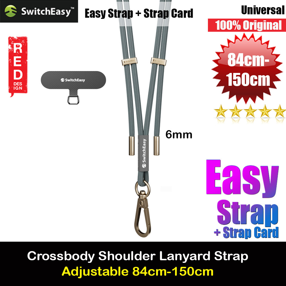 Picture of Switcheasy Easy Strap Crossbody Lanyard Shoulder Holder Card Link Adjustable Rope Strap for any closed-bottom phone case (Noctilucent Blue) Red Design- Red Design Cases, Red Design Covers, iPad Cases and a wide selection of Red Design Accessories in Malaysia, Sabah, Sarawak and Singapore 