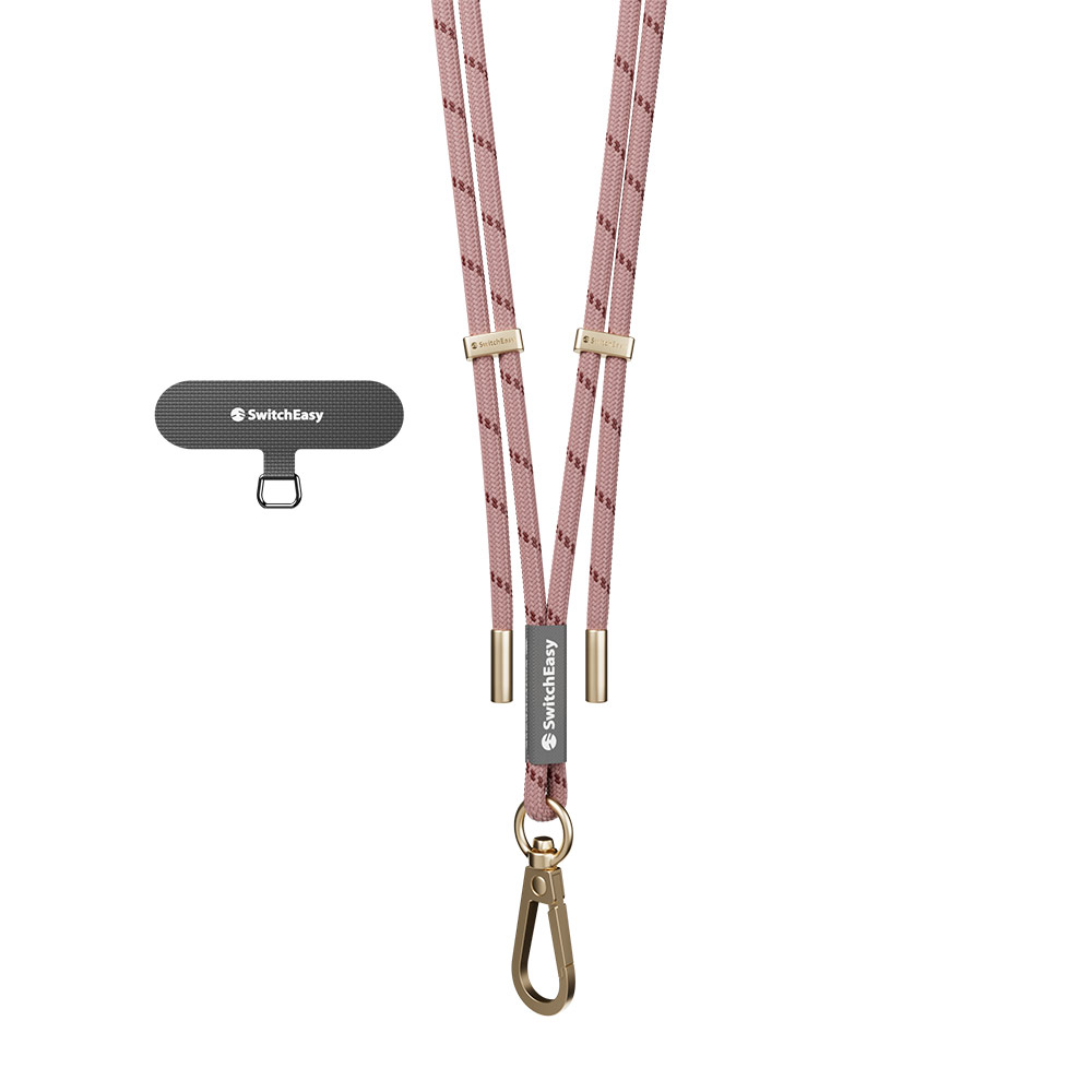 Picture of Switcheasy Easy Strap Crossbody Lanyard Shoulder Holder Card Link Adjustable Rope Strap for any closed-bottom phone case (Peach Beige)