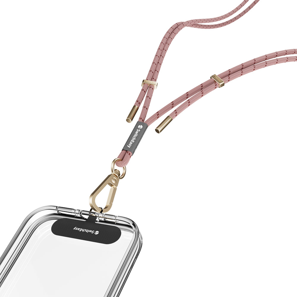 Picture of Switcheasy Easy Strap Crossbody Lanyard Shoulder Holder Card Link Adjustable Rope Strap for any closed-bottom phone case (Peach Beige)