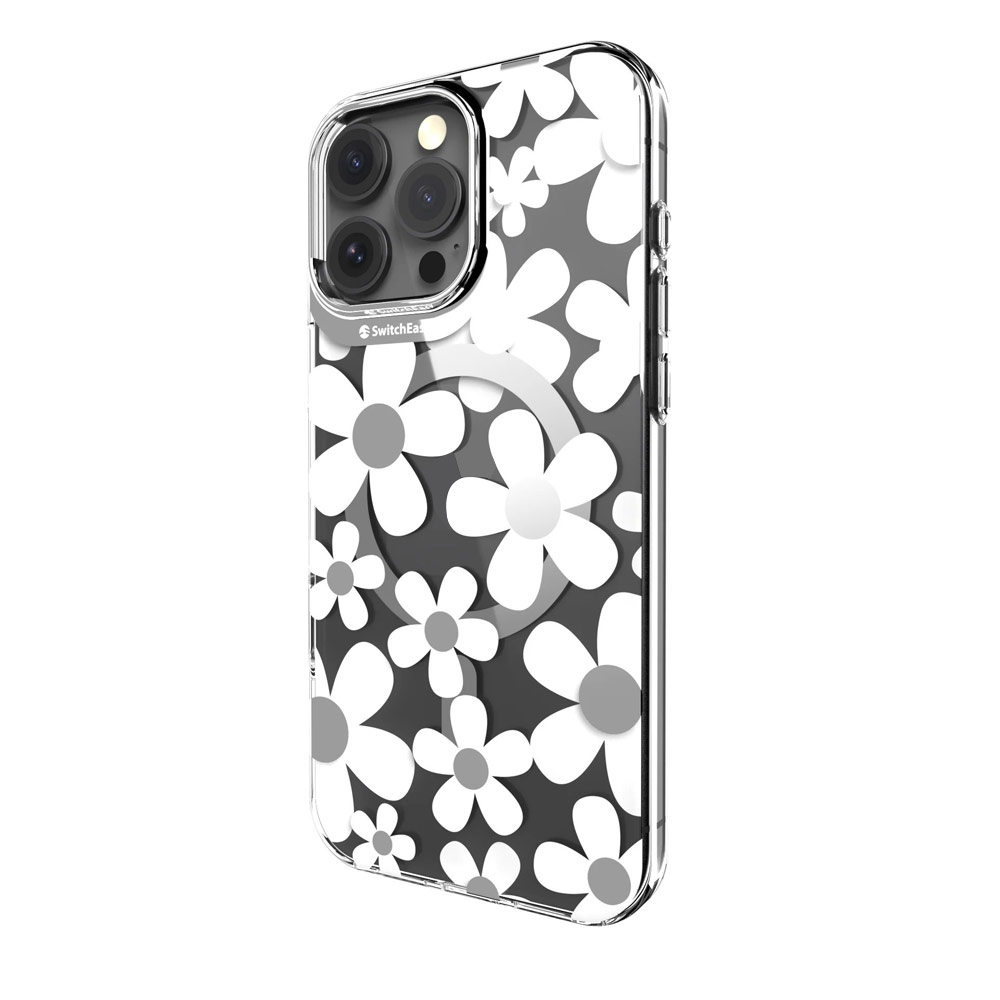 Picture of Apple iPhone 16 Pro 6.3 Case | Switcheasy Fleur Style M Flower Fashionable Magsafe Compatible Case for iPhone 16 Pro 6.3 (White)