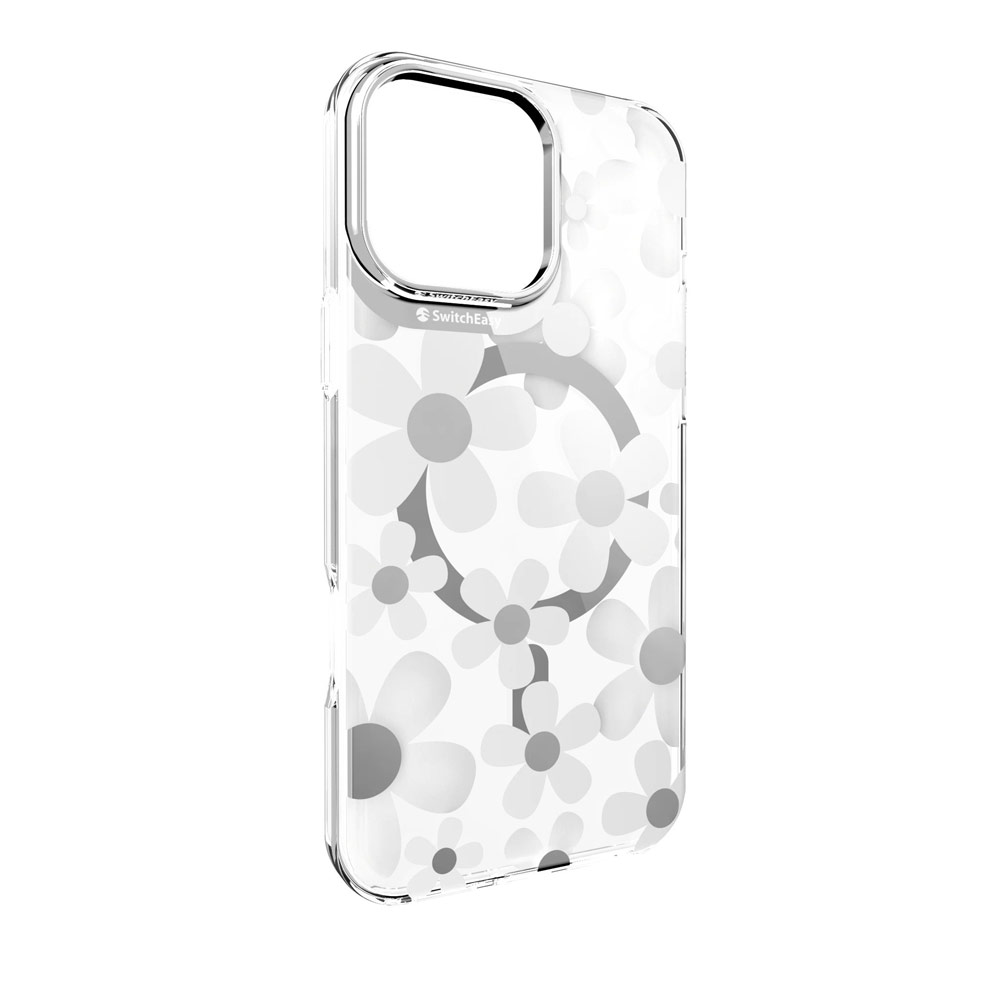 Picture of Apple iPhone 16 Pro 6.3 Case | Switcheasy Fleur Style M Flower Fashionable Magsafe Compatible Case for iPhone 16 Pro 6.3 (White)