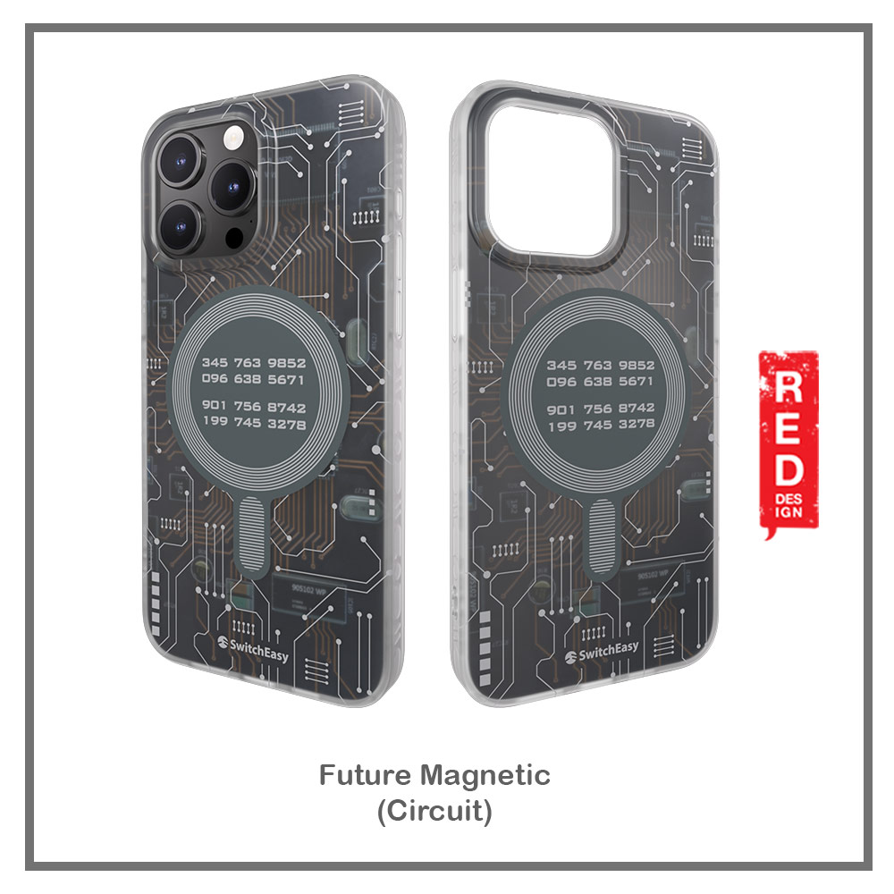 Picture of Apple iPhone 15 Pro Max 6.7 Case | Switcheasy Future Double In Mold Decoration Fashionable Magsafe Compatible Case for Apple iPhone 15 Pro Max 6.7 (Circuit)