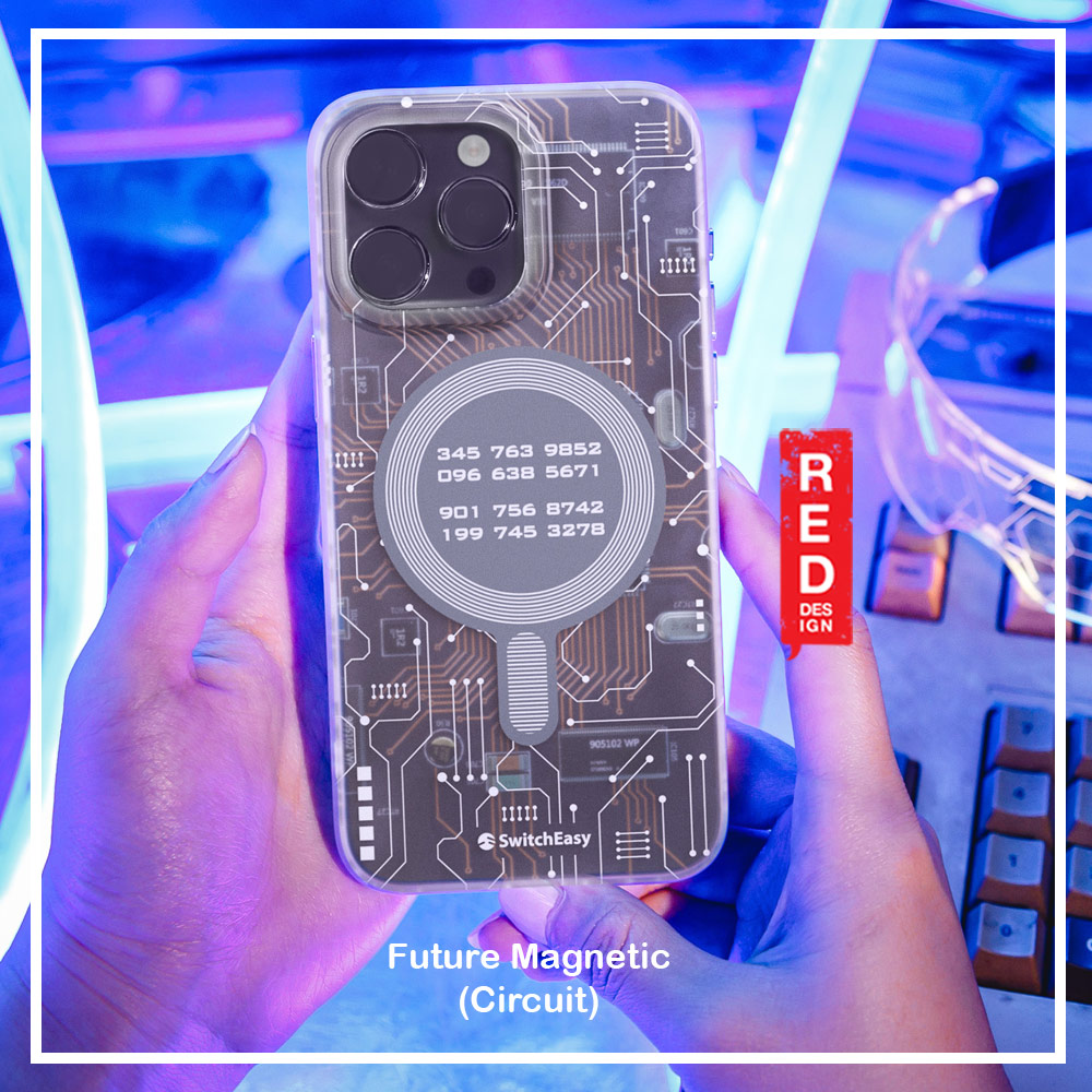 Picture of Apple iPhone 15 Pro Max 6.7 Case | Switcheasy Future Double In Mold Decoration Fashionable Magsafe Compatible Case for Apple iPhone 15 Pro Max 6.7 (Circuit)