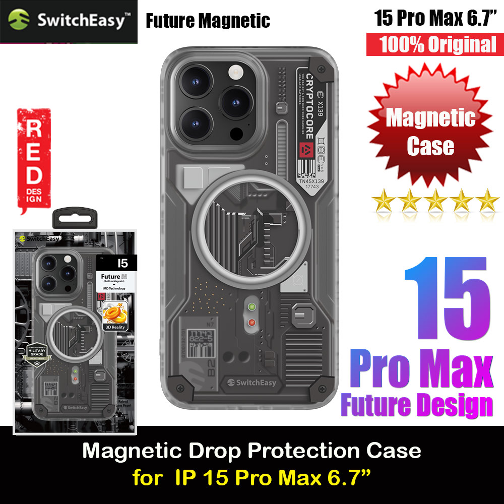 Picture of Switcheasy Future Double In Mold Decoration Fashionable Magsafe Compatible Case for Apple iPhone 15 Pro Max 6.7 (Mecha) Apple iPhone 15 Pro Max 6.7- Apple iPhone 15 Pro Max 6.7 Cases, Apple iPhone 15 Pro Max 6.7 Covers, iPad Cases and a wide selection of Apple iPhone 15 Pro Max 6.7 Accessories in Malaysia, Sabah, Sarawak and Singapore 