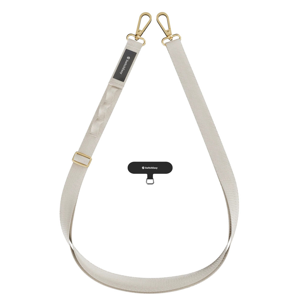 Picture of Switcheasy Easy Strap with Multiple Hang Design Crossbody Lanyard Shoulder Holder Card Link Adjustable Strap for any closed-bottom phone case (Ice Cream White)