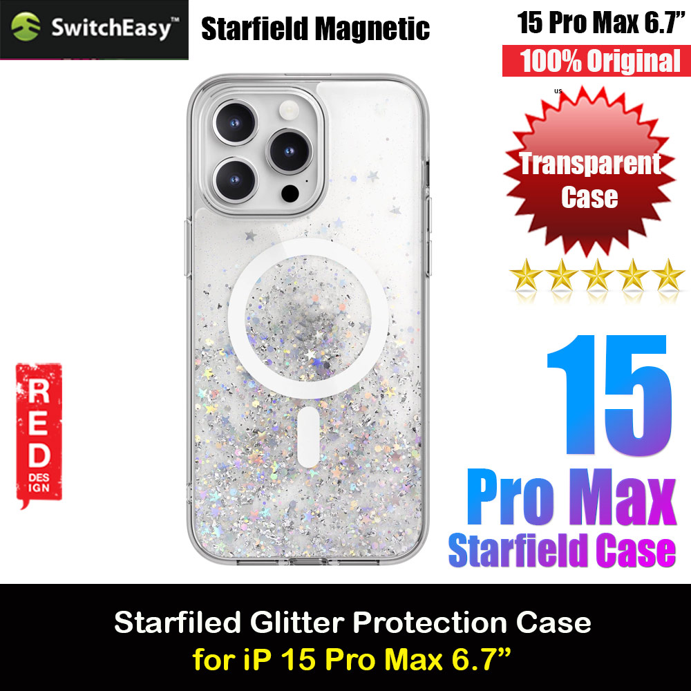 Picture of Switcheasy Starfield 3D Decoration Fashionable Magsafe Compatible Case for Apple iPhone 15 Pro Max 6.7 (Clear) Apple iPhone 15 Pro Max 6.7- Apple iPhone 15 Pro Max 6.7 Cases, Apple iPhone 15 Pro Max 6.7 Covers, iPad Cases and a wide selection of Apple iPhone 15 Pro Max 6.7 Accessories in Malaysia, Sabah, Sarawak and Singapore 