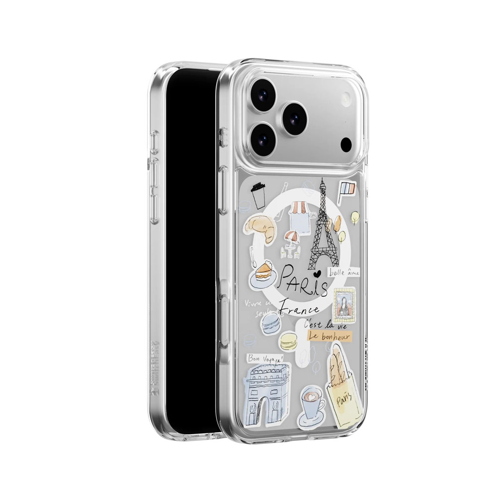 Picture of Apple iPhone 17 Pro 6.3 Case | Switcheasy Style M Travel City Fashionable Magsafe Compatible Case for iPhone 17 Pro 6.3 (Paris)