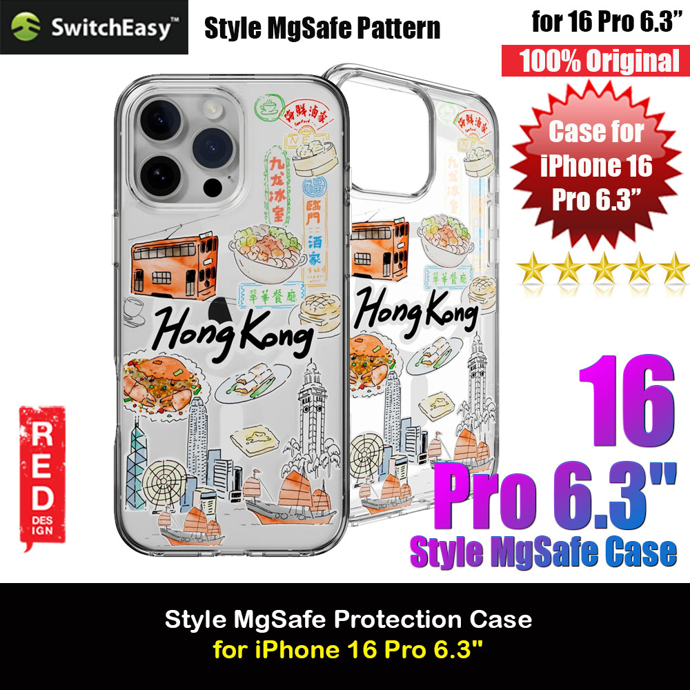 Picture of 1 x Switcheasy Style M Travel City Fashionable Magsafe Compatible Case for iPhone 16 Pro 6.3 (HongKong) Apple iPhone 16 Pro 6.3- Apple iPhone 16 Pro 6.3 Cases, Apple iPhone 16 Pro 6.3 Covers, iPad Cases and a wide selection of Apple iPhone 16 Pro 6.3 Accessories in Malaysia, Sabah, Sarawak and Singapore 