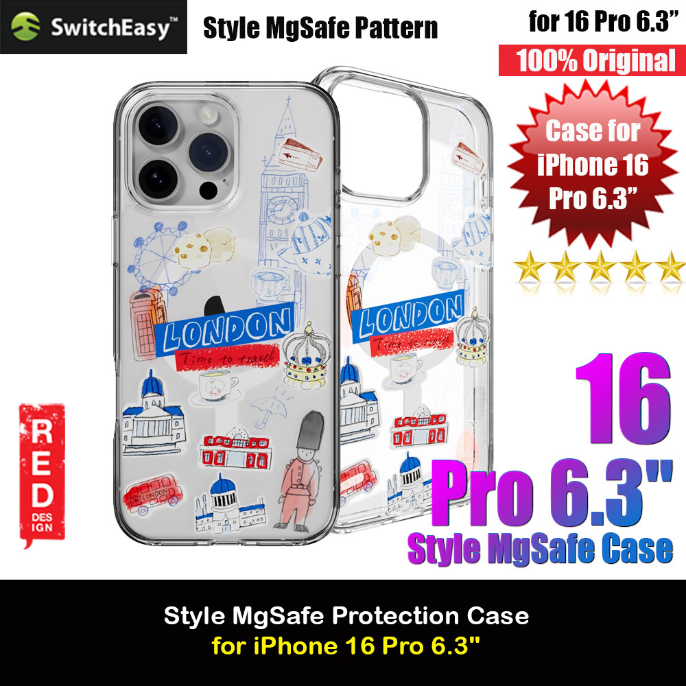 Picture of Switcheasy Style M Travel City Fashionable Magsafe Compatible Case for iPhone 16 Pro 6.3 (London) Apple iPhone 16 Pro 6.3- Apple iPhone 16 Pro 6.3 Cases, Apple iPhone 16 Pro 6.3 Covers, iPad Cases and a wide selection of Apple iPhone 16 Pro 6.3 Accessories in Malaysia, Sabah, Sarawak and Singapore 