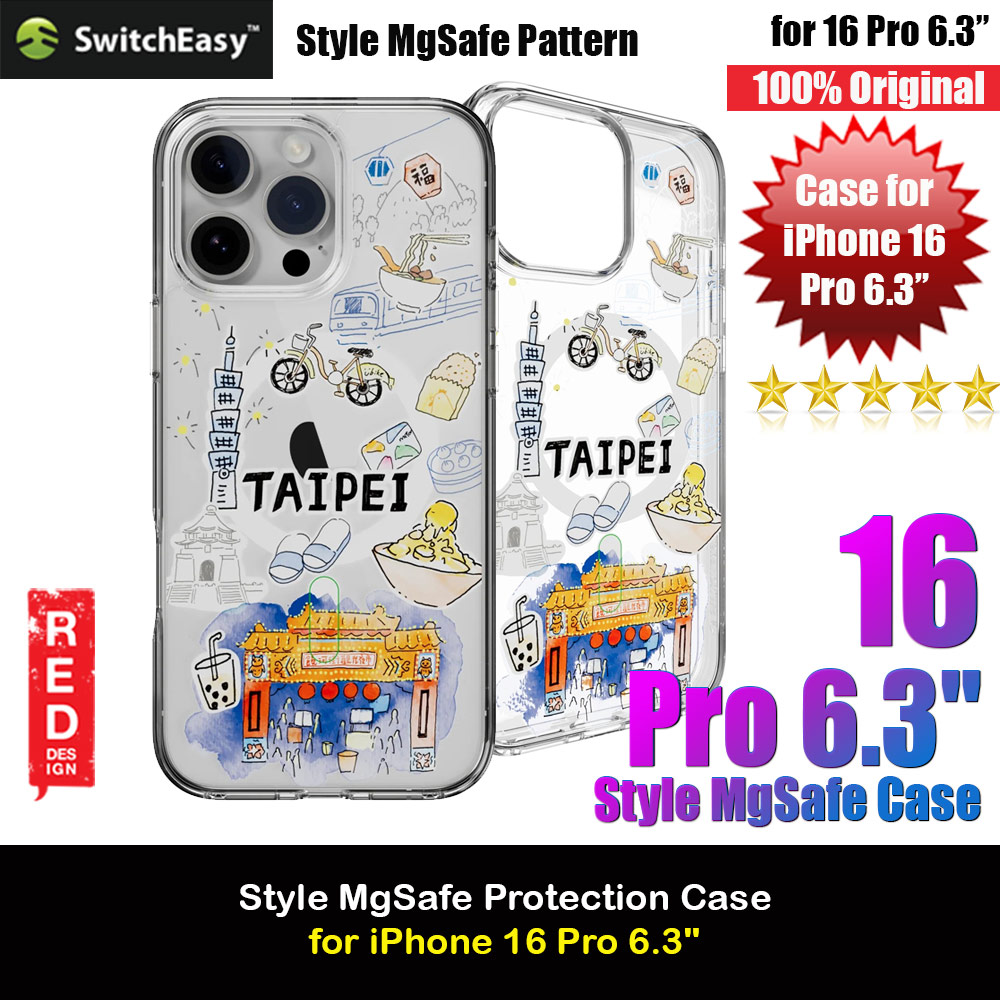 Picture of Switcheasy Style M Travel City Fashionable Magsafe Compatible Case for iPhone 16 Pro 6.3 (Taipei) Apple iPhone 16 Pro 6.3- Apple iPhone 16 Pro 6.3 Cases, Apple iPhone 16 Pro 6.3 Covers, iPad Cases and a wide selection of Apple iPhone 16 Pro 6.3 Accessories in Malaysia, Sabah, Sarawak and Singapore 