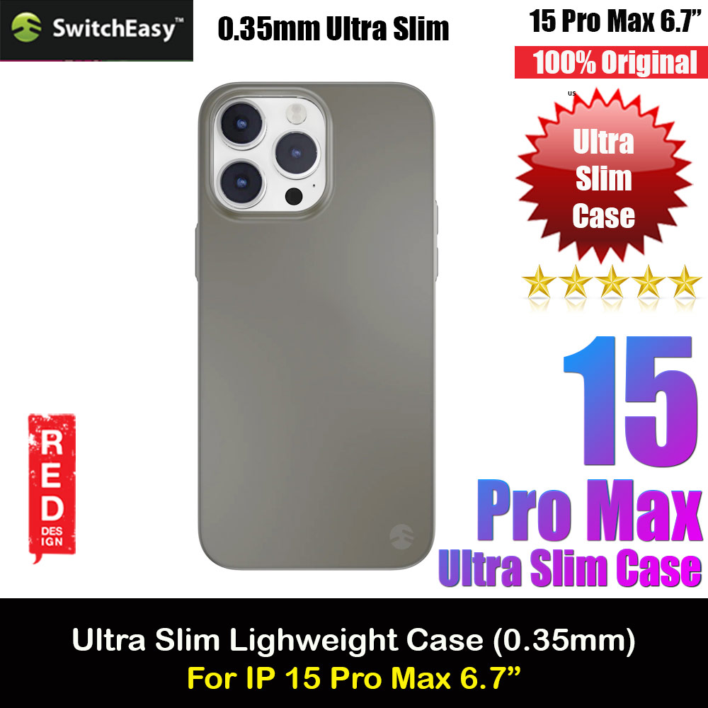 Picture of Switcheasy 0.35mm Ultra Slim Thin Case for  iPhone 15 Pro Max 6.7 (Gray) Apple iPhone 15 Pro Max 6.7- Apple iPhone 15 Pro Max 6.7 Cases, Apple iPhone 15 Pro Max 6.7 Covers, iPad Cases and a wide selection of Apple iPhone 15 Pro Max 6.7 Accessories in Malaysia, Sabah, Sarawak and Singapore 