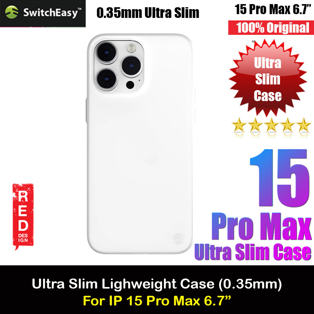 Picture of Switcheasy 0.35mm Ultra Slim Thin Case for  iPhone 15 Pro Max 6.7 (White) Apple iPhone 15 Pro Max 6.7- Apple iPhone 15 Pro Max 6.7 Cases, Apple iPhone 15 Pro Max 6.7 Covers, iPad Cases and a wide selection of Apple iPhone 15 Pro Max 6.7 Accessories in Malaysia, Sabah, Sarawak and Singapore 
