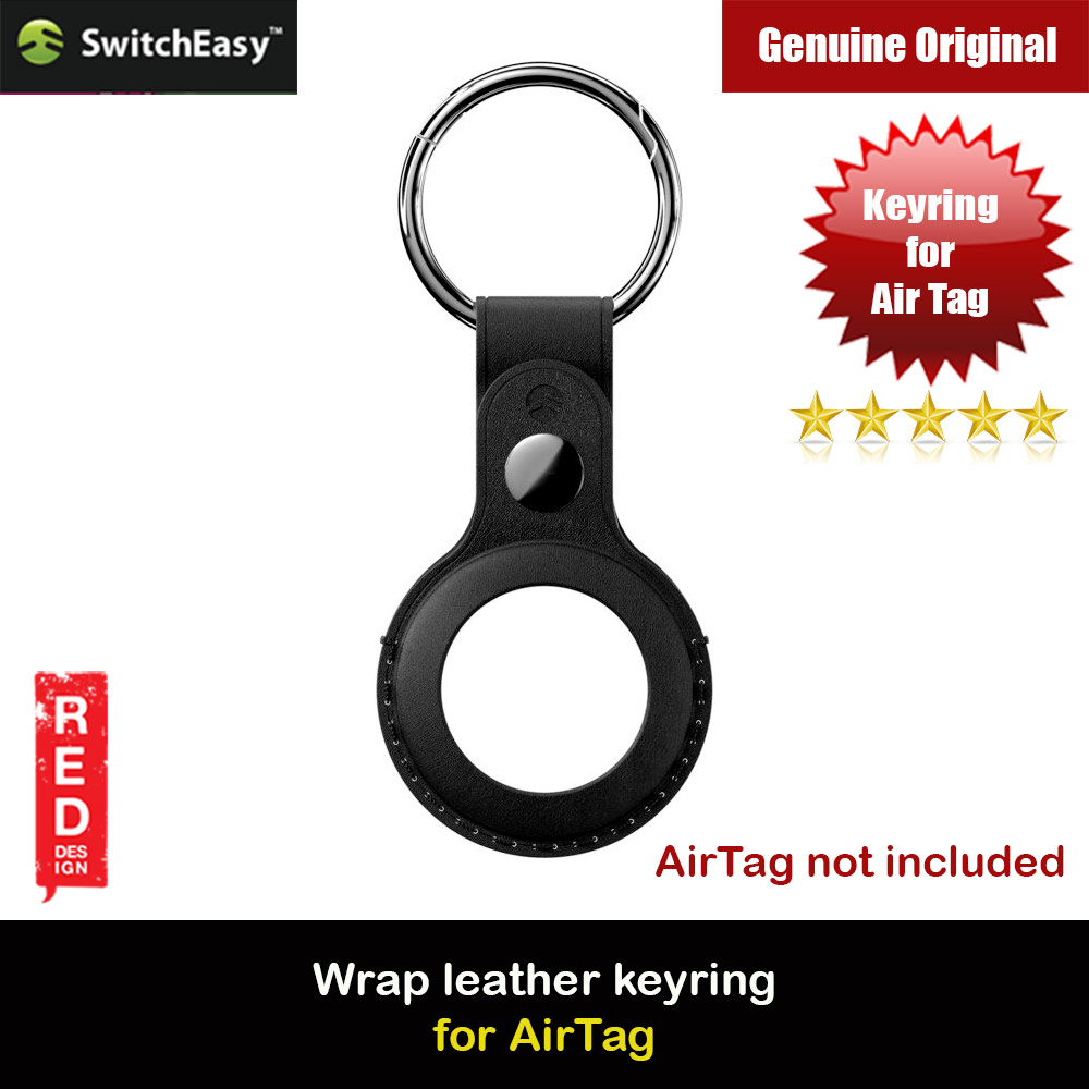 Picture of Switcheasy Wrap Leather Keyring for Apple AirTag (Black) Apple Air Tag- Apple Air Tag Cases, Apple Air Tag Covers, iPad Cases and a wide selection of Apple Air Tag Accessories in Malaysia, Sabah, Sarawak and Singapore 