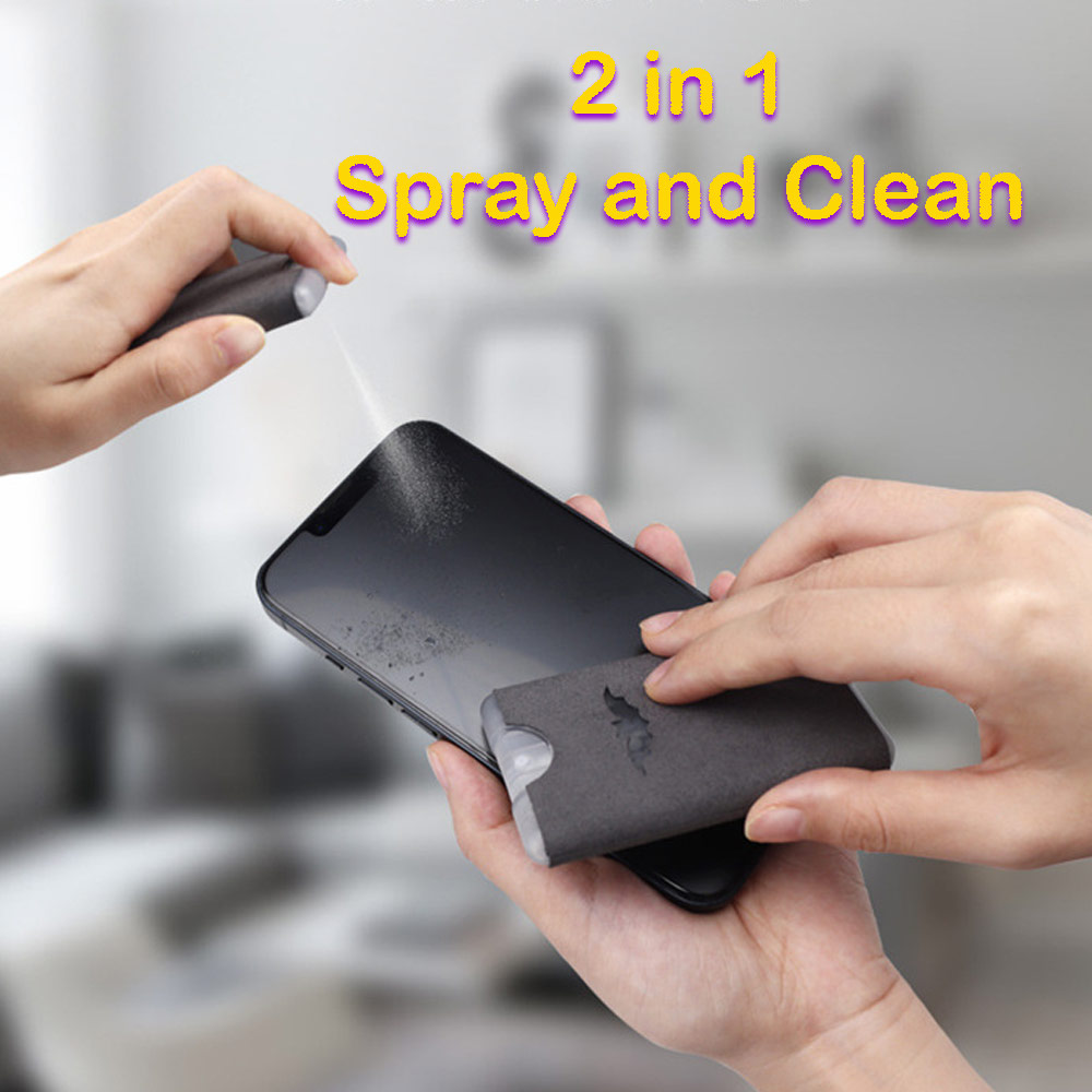 Picture of 2 in 1 Portable Ultra Thin Spray and Clean Screen Cleaner for Smartphone Laptop Tablet Screen