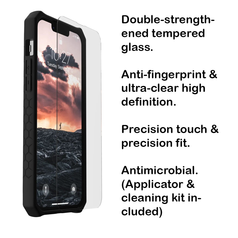 Picture of Apple iPhone 13 6.1  | UAG Glass Shield Plus Series Double Strengthened Tempered Glass for iPhone 13 iPhone 13 Pro 6.1 (Clear)