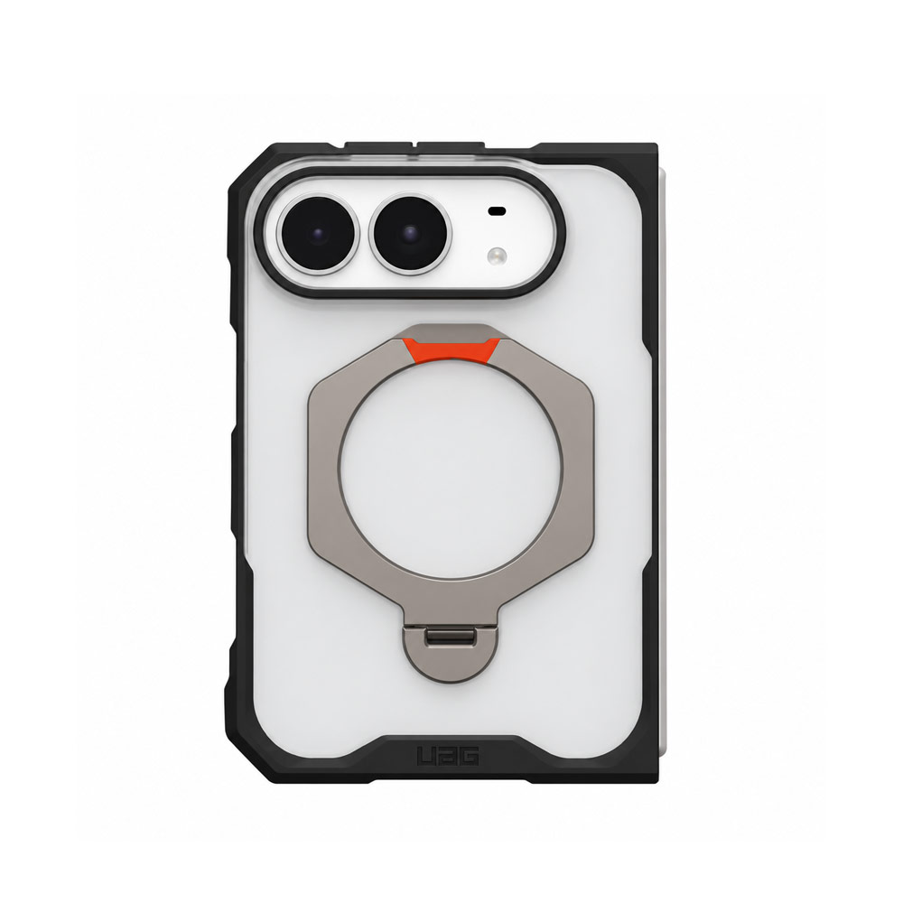 Picture of Apple iPhone Duo Case | UAG Mouve XTE Rotatable Metal Kickstand Magnetic Drop Protection Case for iPhone Duo - Ice