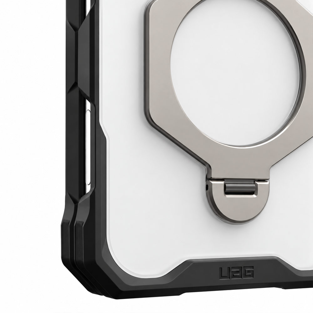 Picture of Apple iPhone Duo Case | UAG Mouve XTE Rotatable Metal Kickstand Magnetic Drop Protection Case for iPhone Duo - Ice