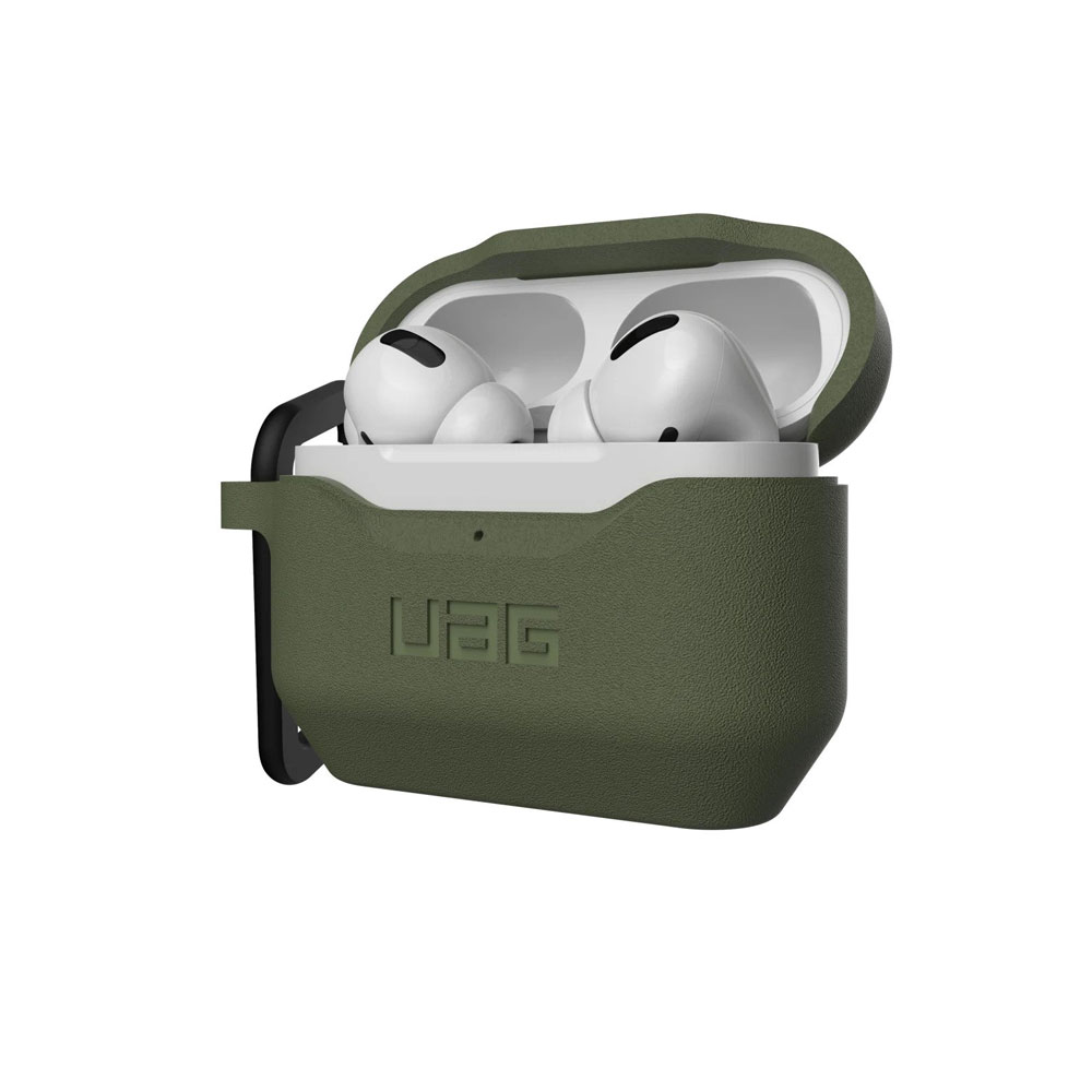 Picture of Apple Airpods Pro Case | UAG Standard Issue Silicone Case with Detachable Carabiner for Airpods Pro (Olive)