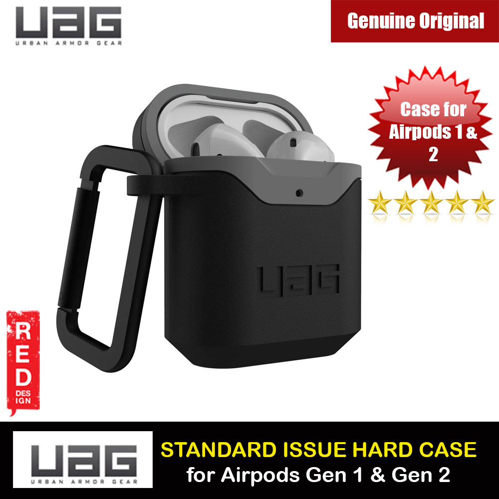 Picture of UAG Standard Issue Hard V2 Case with Detachable Carabiner for Airpods Gen 1 Airpods Gen 2 (Black Grey) Apple Airpods 1- Apple Airpods 1 Cases, Apple Airpods 1 Covers, iPad Cases and a wide selection of Apple Airpods 1 Accessories in Malaysia, Sabah, Sarawak and Singapore 
