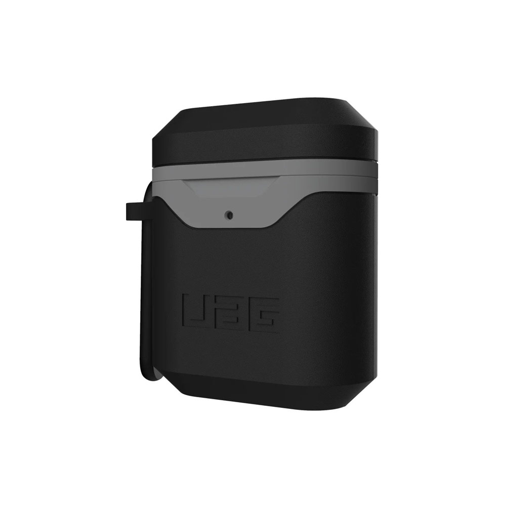 Picture of Apple Airpods 1 Case | UAG Standard Issue Hard V2 Case with Detachable Carabiner for Airpods Gen 1 Airpods Gen 2 (Black Grey)