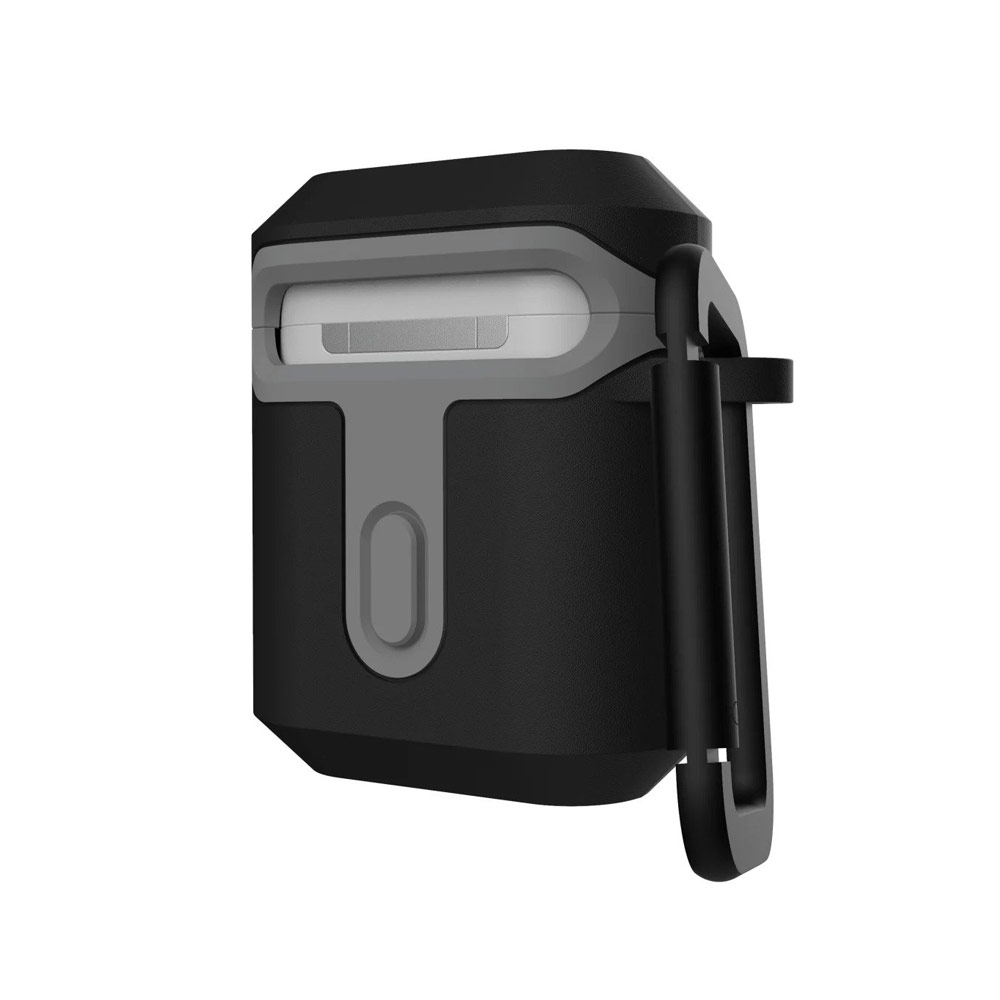 Picture of Apple Airpods 1 Case | UAG Standard Issue Hard V2 Case with Detachable Carabiner for Airpods Gen 1 Airpods Gen 2 (Black Grey)