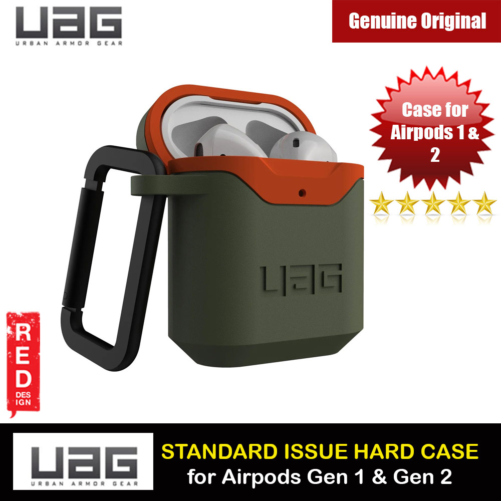Picture of UAG Standard Issue Hard V2 Case with Detachable Carabiner for Airpods Gen 1 Airpods Gen 2 (Olive Orange) Apple Airpods 1- Apple Airpods 1 Cases, Apple Airpods 1 Covers, iPad Cases and a wide selection of Apple Airpods 1 Accessories in Malaysia, Sabah, Sarawak and Singapore 