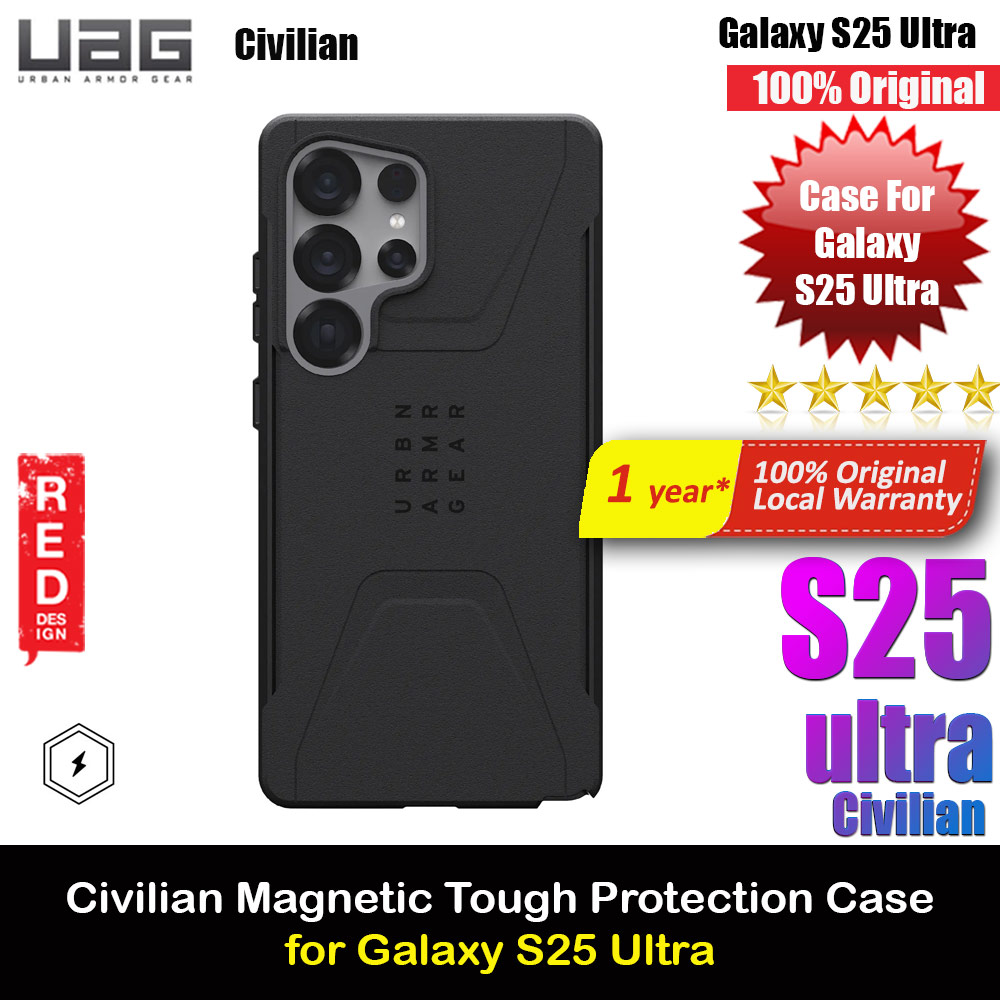 Picture of UAG Civilian Galaxy S25 Ultra High Quality Drop Protection Case with Magnetic Charging Compatible (Black) Samsung Galaxy S25 Ultra- Samsung Galaxy S25 Ultra Cases, Samsung Galaxy S25 Ultra Covers, iPad Cases and a wide selection of Samsung Galaxy S25 Ultra Accessories in Malaysia, Sabah, Sarawak and Singapore 