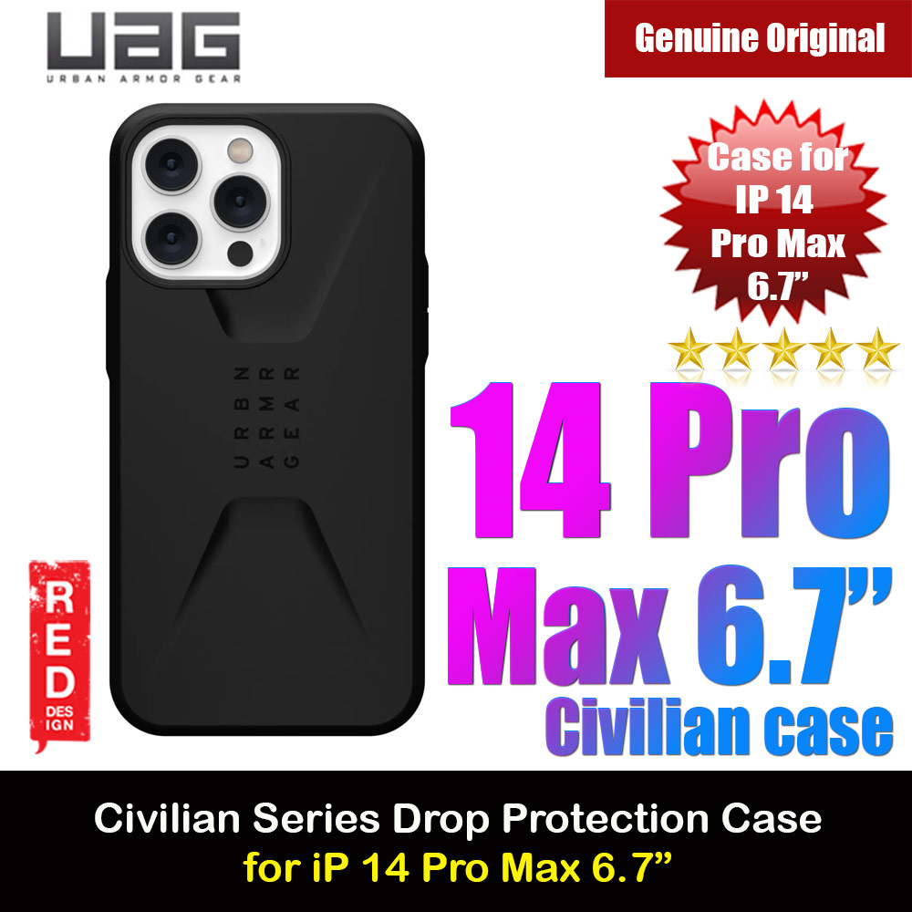 Picture of UAG Civilian Drop Proof Protection Case for iPhone 14 Pro Max 6.7 (Black) Apple iPhone 14 Pro Max 6.7- Apple iPhone 14 Pro Max 6.7 Cases, Apple iPhone 14 Pro Max 6.7 Covers, iPad Cases and a wide selection of Apple iPhone 14 Pro Max 6.7 Accessories in Malaysia, Sabah, Sarawak and Singapore 