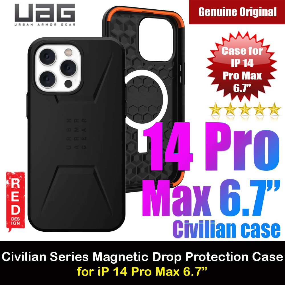 Picture of UAG Civilian Drop Proof Protection Case with Magsafe Compatible for iPhone 14 Pro Max 6.7 (Black) Apple iPhone 14 Pro Max 6.7- Apple iPhone 14 Pro Max 6.7 Cases, Apple iPhone 14 Pro Max 6.7 Covers, iPad Cases and a wide selection of Apple iPhone 14 Pro Max 6.7 Accessories in Malaysia, Sabah, Sarawak and Singapore 