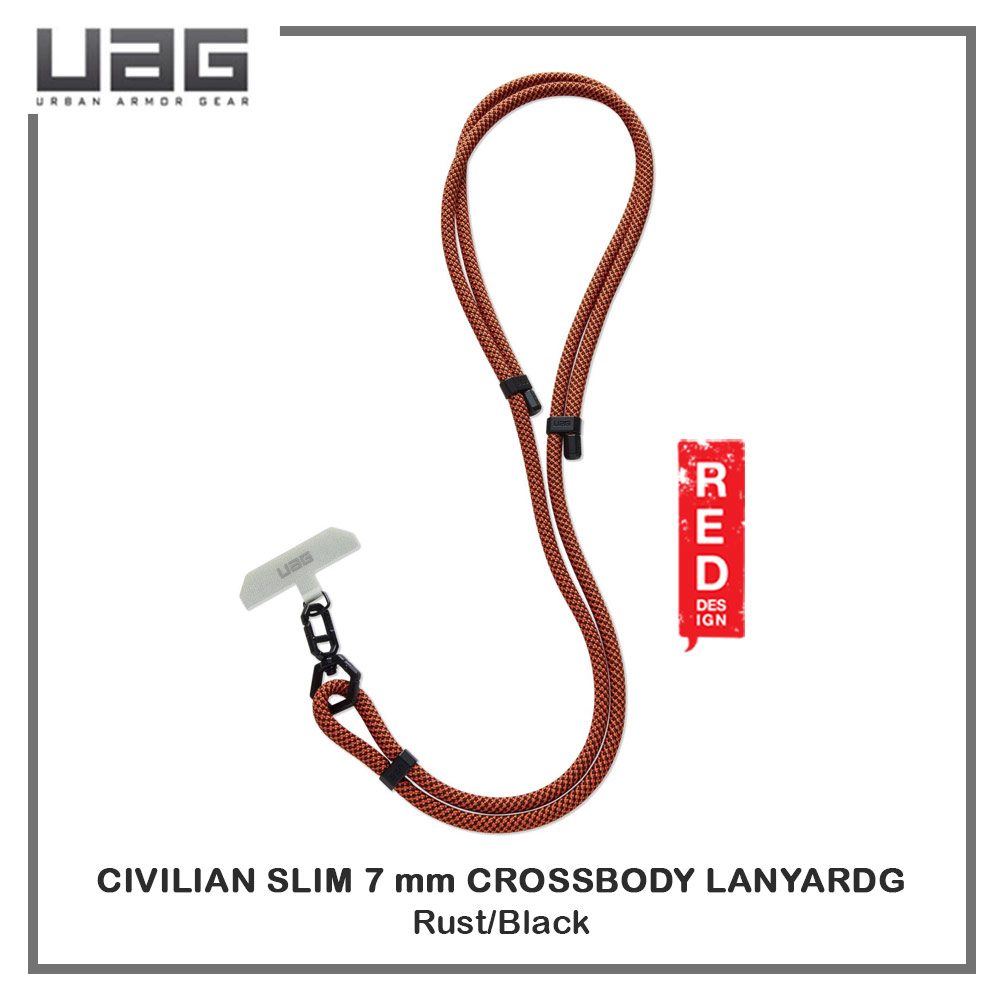 Picture of UAG Civilian Slim Crossbody Lanyard Shoulder Holder Link Strap 7mm Thick for Phone case (Rust Black)