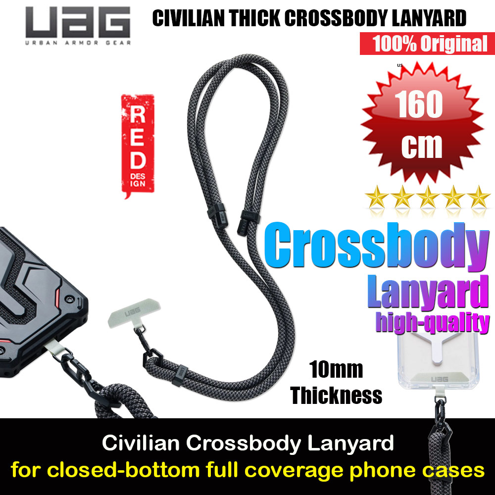 Picture of UAG Civilian Crossbody Lanyard Shoulder Holder Link Strap 10mm Thick for Phone case (Graphite Black) Red Design- Red Design Cases, Red Design Covers, iPad Cases and a wide selection of Red Design Accessories in Malaysia, Sabah, Sarawak and Singapore 