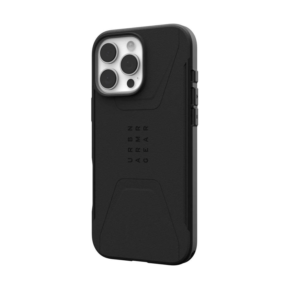 Picture of Apple iPhone 16 Pro Max 6.9 Case | UAG Civilian Magsafe Drop Proof Shock Absorbing Drop Protection Case Case for iPhone 16 Pro Max 6.9 (Black)