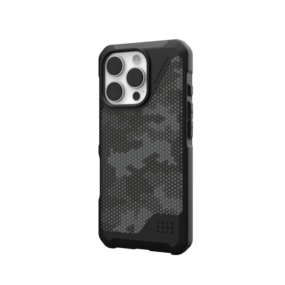 Picture of Apple iPhone 16 Pro 6.3 Case | UAG Metropolis LT Magsafe Drop Proof Shock Absorbing Drop Protection Case for iPhone 16 Pro 6.3 (Kevlar Camo Graphite)