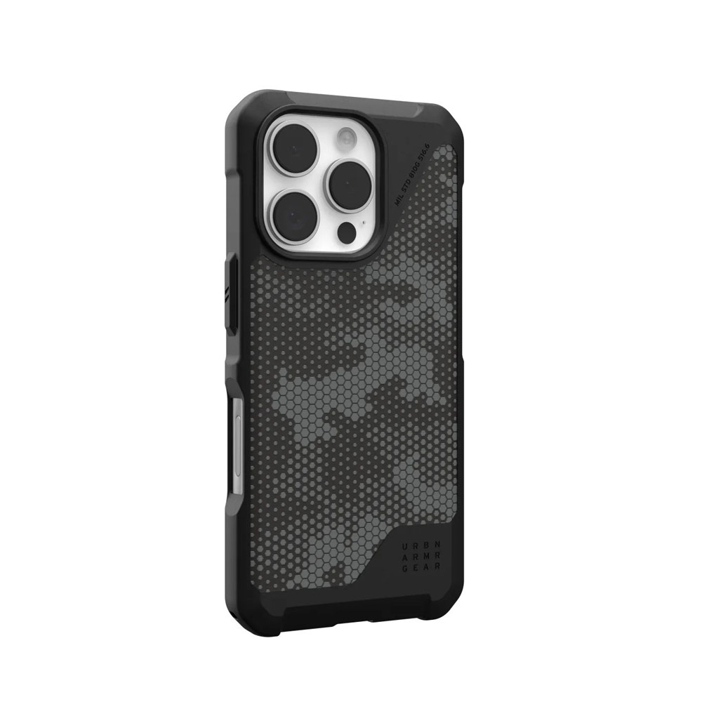 Picture of Apple iPhone 16 Pro 6.3 Case | UAG Metropolis LT Magsafe Drop Proof Shock Absorbing Drop Protection Case for iPhone 16 Pro 6.3 (Kevlar Camo Graphite)