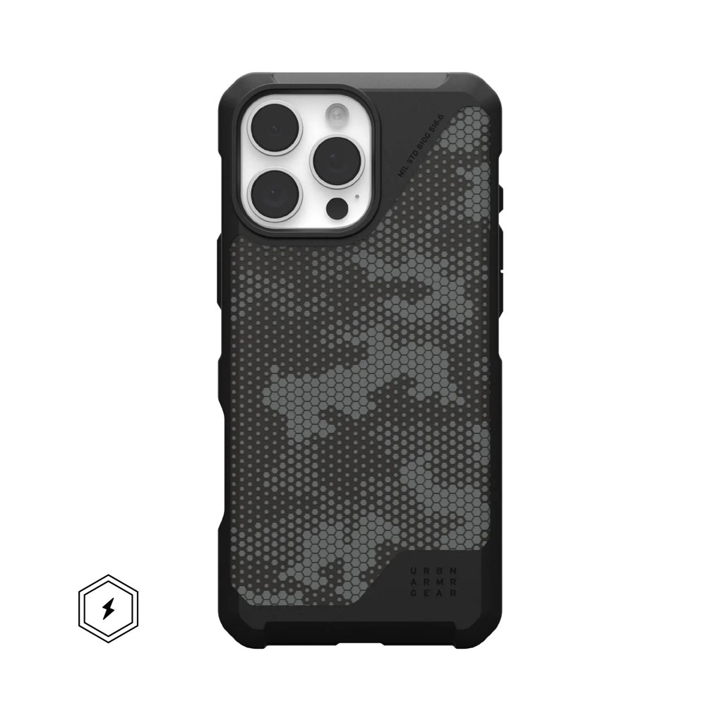 Picture of Apple iPhone 16 Pro Max 6.9 Case | UAG Metropolis LT Magsafe Drop Proof Shock Absorbing Drop Protection Case for iPhone 16 Pro Max 6.9 (Kevlar Camo Graphite)