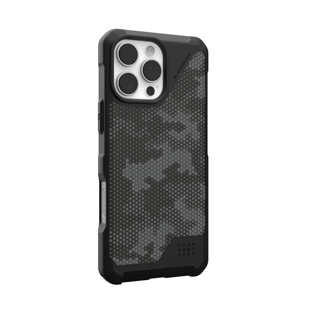 Picture of Apple iPhone 16 Pro Max 6.9 Case | UAG Metropolis LT Magsafe Drop Proof Shock Absorbing Drop Protection Case for iPhone 16 Pro Max 6.9 (Kevlar Camo Graphite)