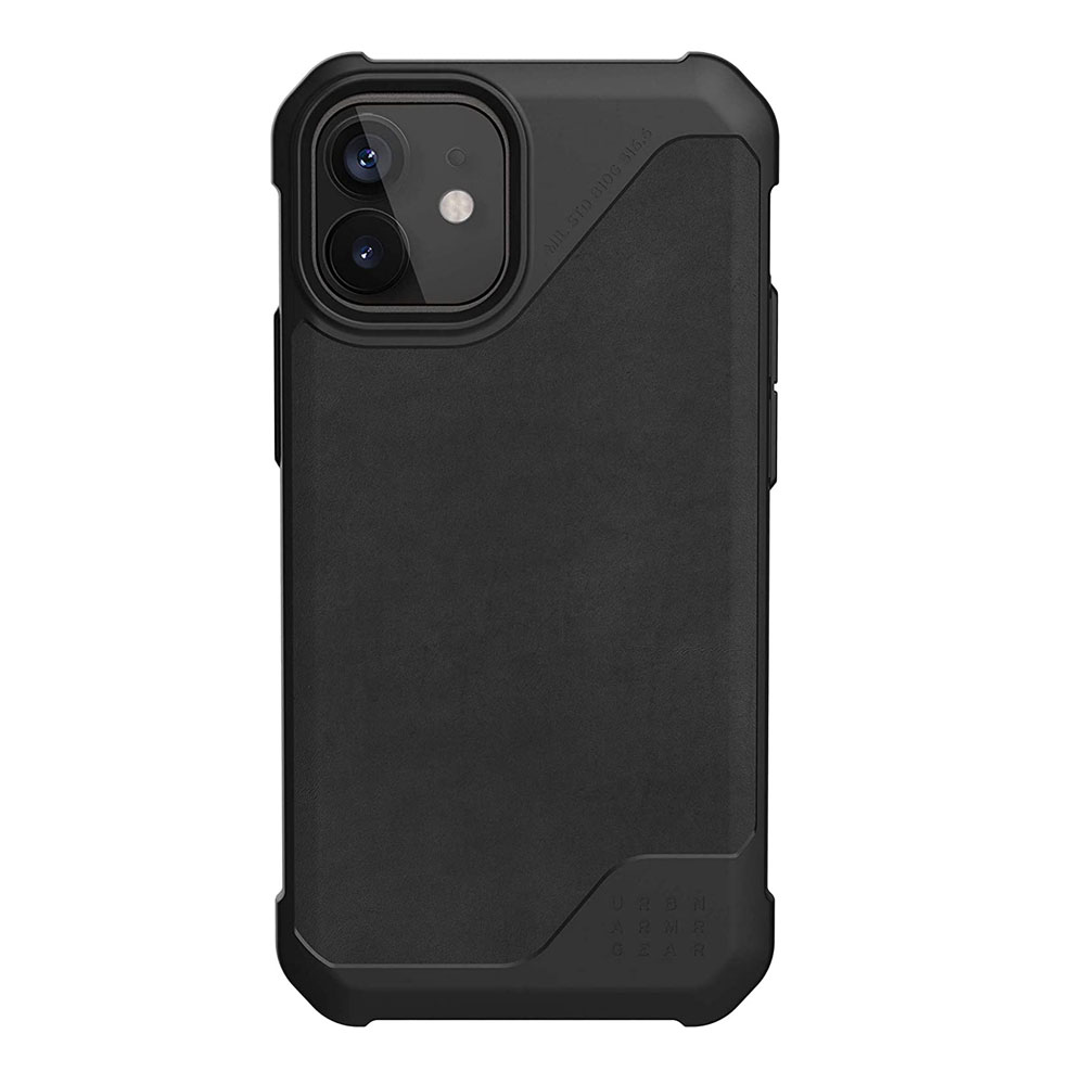 Picture of Apple iPhone 12 mini 5.4  | UAG Urban Armor Gear Metropolis LT Feather Light Heavy Duty Shockproof Slim Rugged Series for iPhone 12 Mini 5.4 (Leather Black)