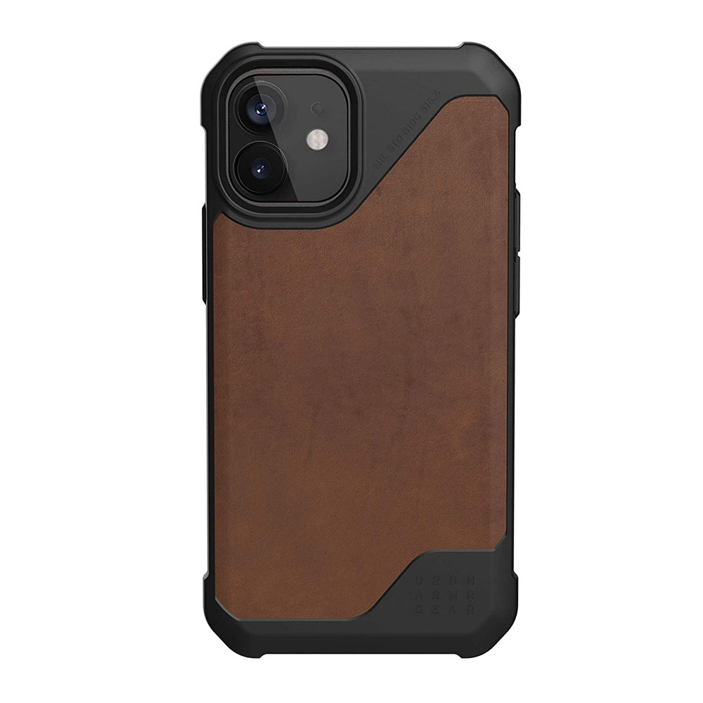 Picture of Apple iPhone 12 mini 5.4  | UAG Urban Armor Gear Metropolis LT Feather Light Heavy Duty Shockproof Slim Rugged Series for iPhone 12 Mini 5.4 (Leather Brown)