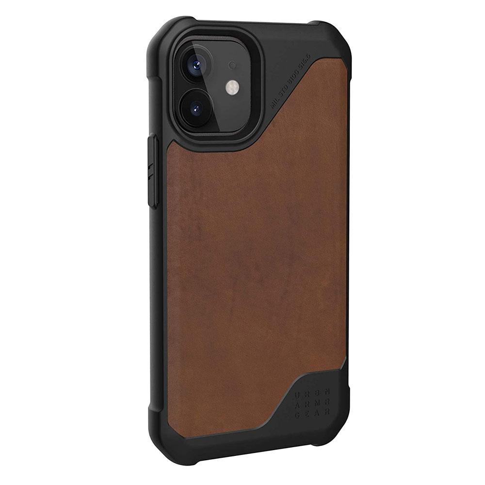 Picture of Apple iPhone 12 mini 5.4  | UAG Urban Armor Gear Metropolis LT Feather Light Heavy Duty Shockproof Slim Rugged Series for iPhone 12 Mini 5.4 (Leather Brown)