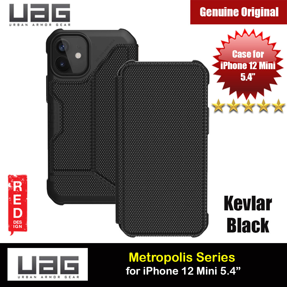 Picture of UAG Urban Armor Gear Protection Flip Cover Card Storage Case Metropolis Series for iPhone 12 Mini 5.4 (Kevlar Black) Apple iPhone 12 mini 5.4- Apple iPhone 12 mini 5.4 Cases, Apple iPhone 12 mini 5.4 Covers, iPad Cases and a wide selection of Apple iPhone 12 mini 5.4 Accessories in Malaysia, Sabah, Sarawak and Singapore 