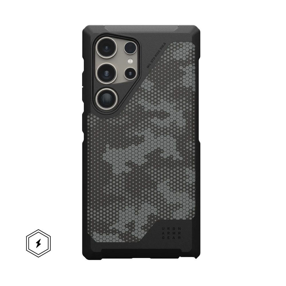 Picture of Samsung Galaxy S24 Ultra Case | UAG Metropolis LT Pro Galaxy S24 Ultra High Quality Drop Protection Case with Magnetic Charging Compatible (Micro Hex Camo Graphite)