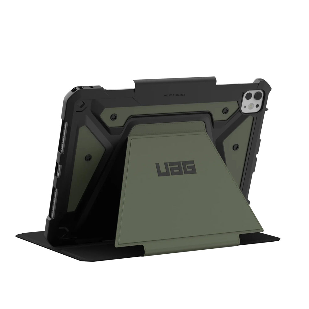 Picture of Apple iPad Pro 11 M4 2024 Case | UAG Metropolis SE Drop Protection Flip Stand Premium Case for iPad Pro 11 M4 2024 (Olive)