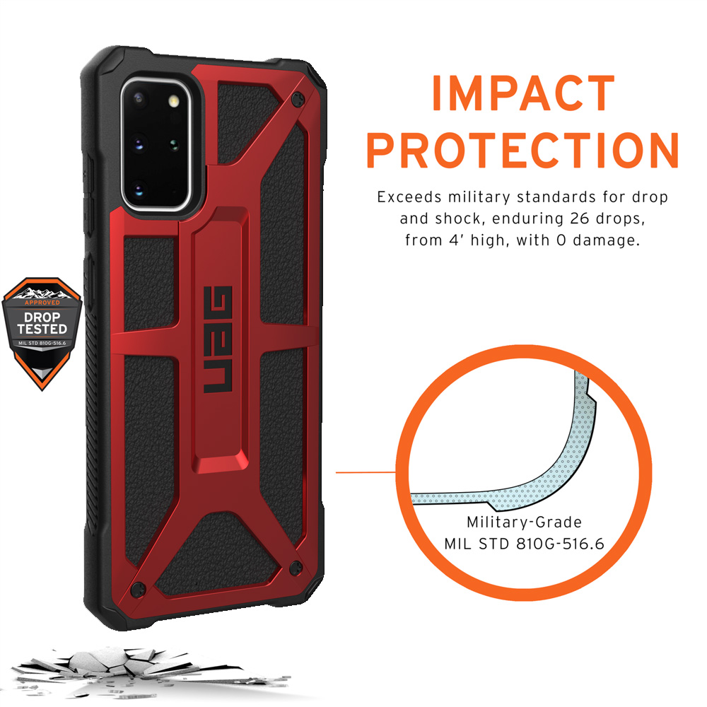 Picture of Samsung Galaxy S20 Plus 6.7 Case | UAG Monarch Series Drop Protection Case for Samsung Galaxy S20 Plus 6.7 inches (Crimson Red)