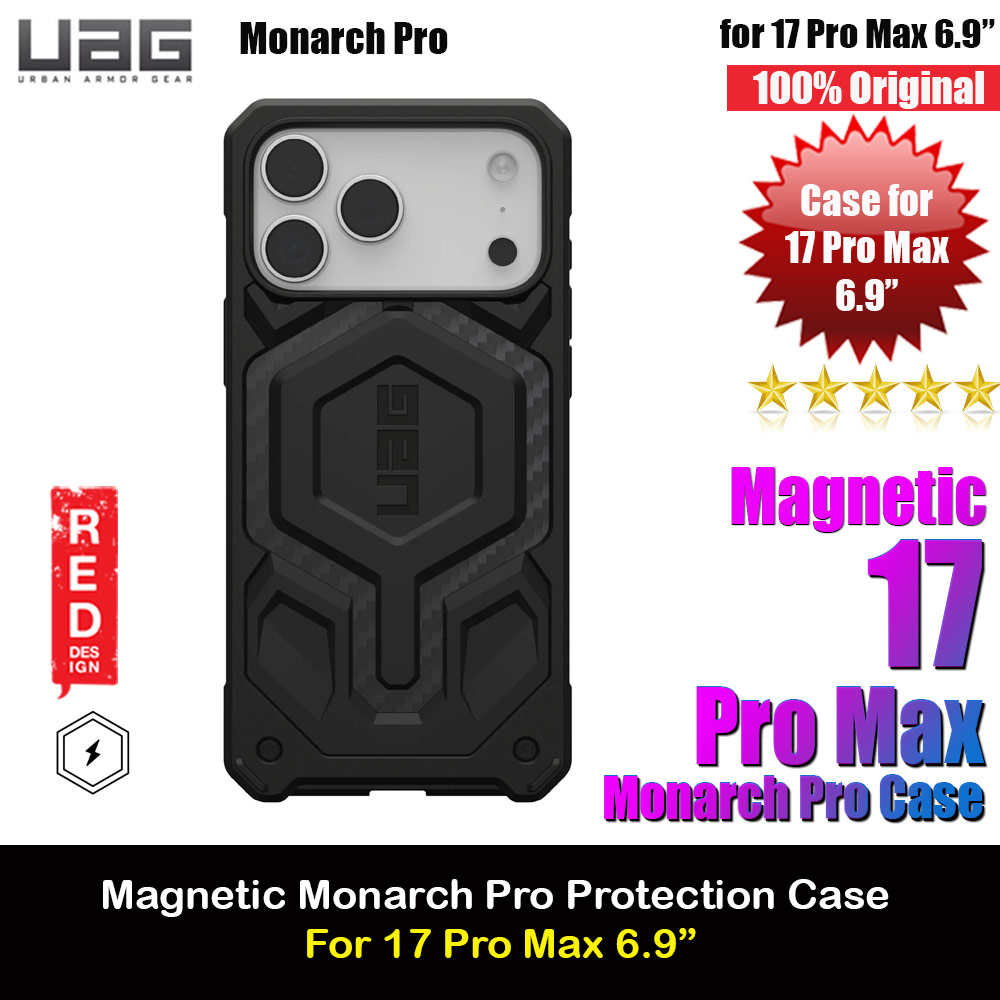 Picture of UAG Monarch Pro Magsafe Compatible Drop Proof Case for iPhone 17 Pro Max 6.9 (Carbon Fiber) Apple iPhone 17 Pro Max 6.9- Apple iPhone 17 Pro Max 6.9 Cases, Apple iPhone 17 Pro Max 6.9 Covers, iPad Cases and a wide selection of Apple iPhone 17 Pro Max 6.9 Accessories in Malaysia, Sabah, Sarawak and Singapore 