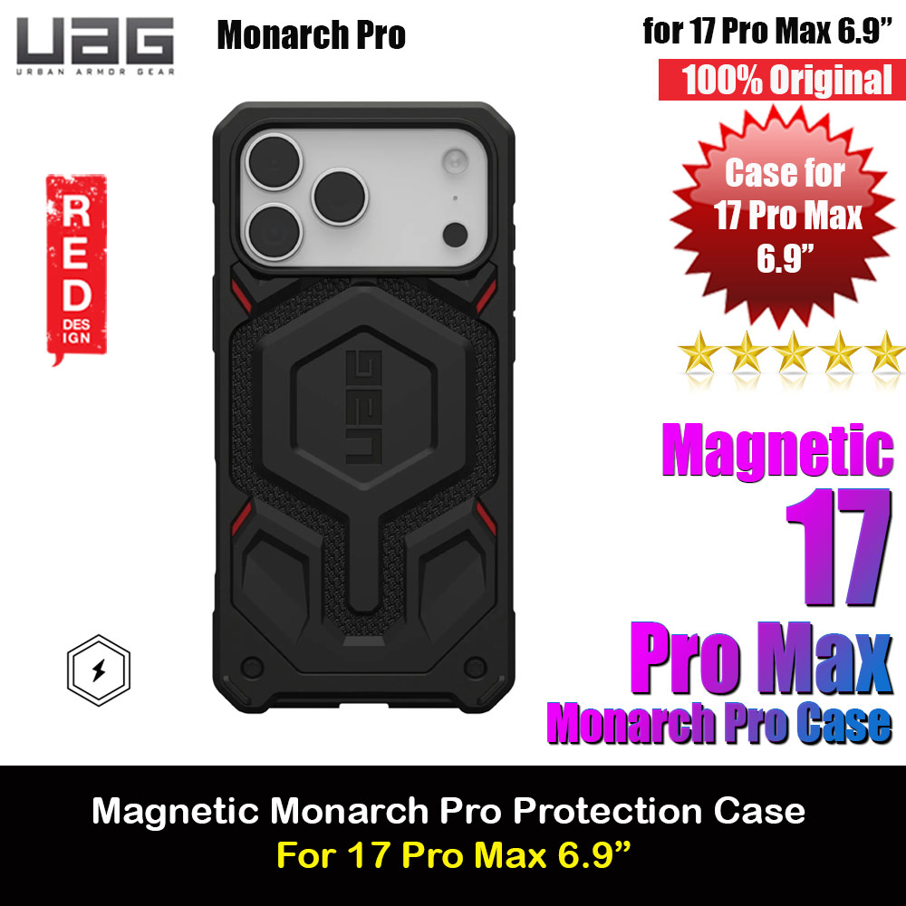 Picture of UAG Monarch Pro Kevlar Magsafe Compatible Drop Proof Case for iPhone 17 Pro Max 6.9 (Kevlar Black) Apple iPhone 17 Pro Max 6.9- Apple iPhone 17 Pro Max 6.9 Cases, Apple iPhone 17 Pro Max 6.9 Covers, iPad Cases and a wide selection of Apple iPhone 17 Pro Max 6.9 Accessories in Malaysia, Sabah, Sarawak and Singapore 