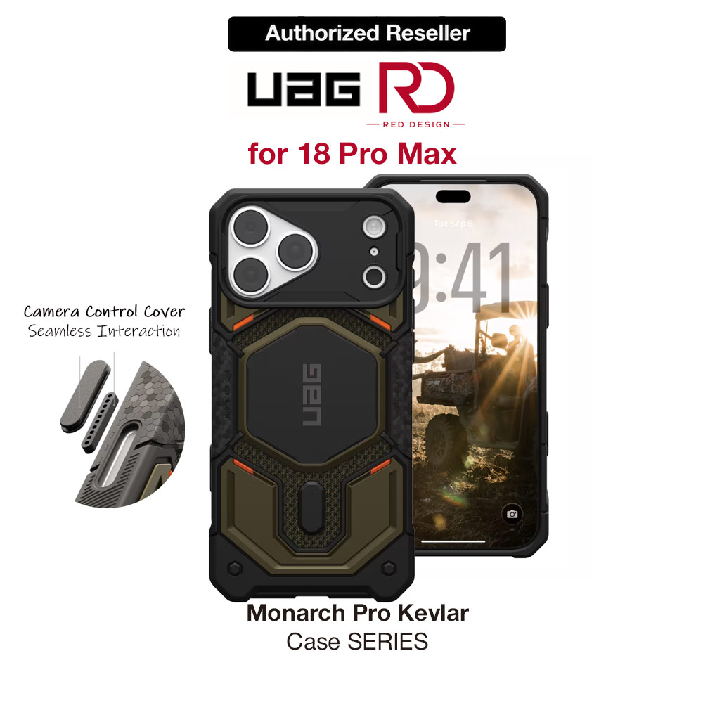 Picture of UAG Monarch Pro CapCtl Magsafe Protection Case for iPhone 18 Pro Max - Kevlar Green Apple iPhone 17 Pro Max 6.9- Apple iPhone 17 Pro Max 6.9 Cases, Apple iPhone 17 Pro Max 6.9 Covers, iPad Cases and a wide selection of Apple iPhone 17 Pro Max 6.9 Accessories in Malaysia, Sabah, Sarawak and Singapore 